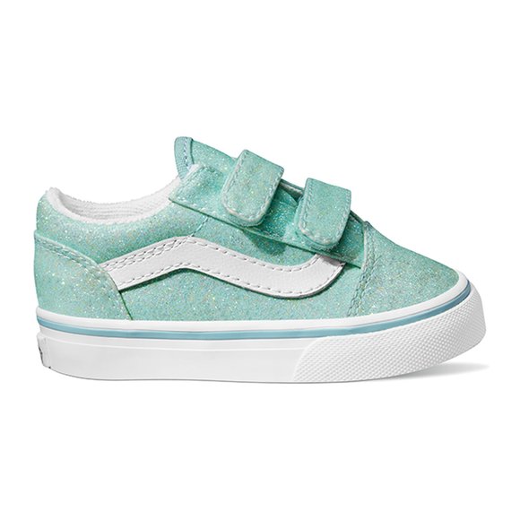 Βρεφικά Παπούτσια VANS για Κορίτσια Old Skool Glitter Mint - ΜΠΛΕ