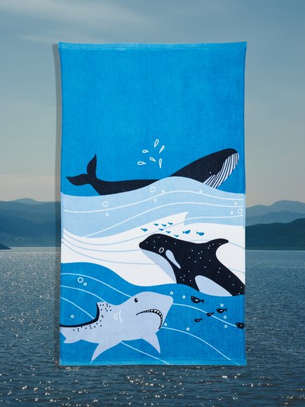 Παιδική Πετσέτα για Αγόρια Ocean - ΜΠΛΕ