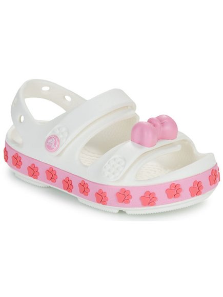 Crocs Crocband Cruiser Pet Sandal T Βρεφικά Πέδιλα για Κορίτσια White - ΛΕΥΚΟ