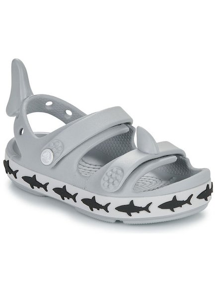 Crocs Crocband Cruiser Shark Sandal T Βρεφικά Πέδιλα για Αγόρια Grey - ΓΚΡΙ