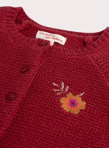 Βρεφική Ζακέτα για Κορίτσια Knitted Red - ΚΟΚΚΙΝΟ φωτογραφία