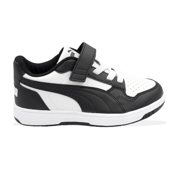 Παιδικά Παπούτσια Puma Rebound Black/White (Μεγέθη 28-35) - ΜΑΥΡΟ φωτογραφία