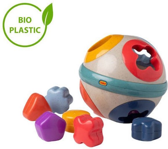 TOLO TOYS Βρεφική Μπάλα με σχήματα-κουδουνίστρες Tolo Toys - ΠΟΛΥΧΡΩΜΟ