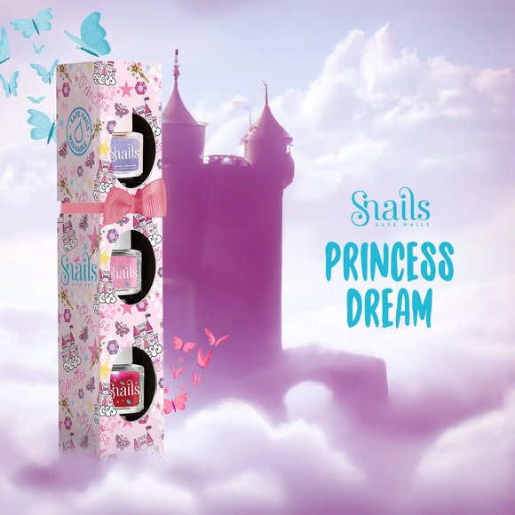 SNAILS Σετ Παιδικά Βερνίκια Νυχιών Snails για Κορίτσια Princess Dream - ΠΟΛΥΧΡΩΜΟ