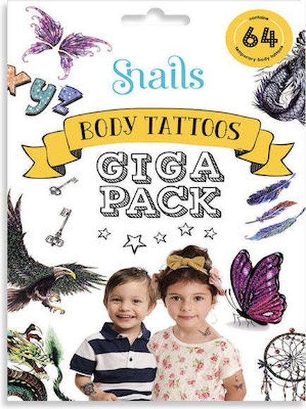 Παιδικά Τατουάζ Snails Giga Pack - ΠΟΛΥΧΡΩΜΟ φωτογραφία