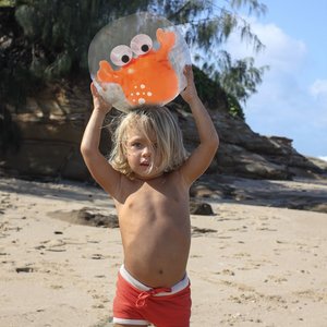 SUNNYLIFE Φουσκτωτή Μπάλα Θαλάσσης Sonny the Sea Creature Neon Orange